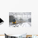 Train in snow Wall Mural