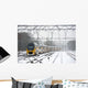 Train in snow Wall Mural