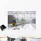 Train in snow Wall Mural