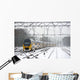 Train in snow Wall Mural