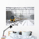 Train in snow Wall Mural