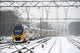 Train in snow Wall Mural
