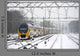 Train in snow Wall Mural