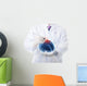 Doctor working on a virtual brain Wall Decal