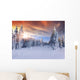 Beautiful Winter Sunrise Mountains