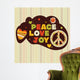 Hippie peace symbol Wall Mural