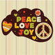 Hippie peace symbol Wall Mural