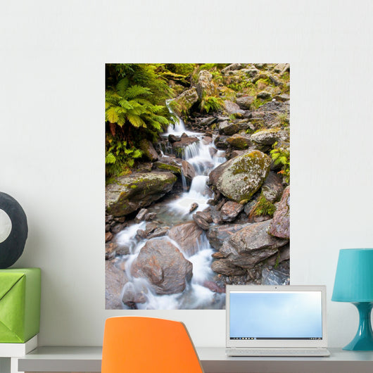 Waterfall Lush Rain Forest Wall Mural