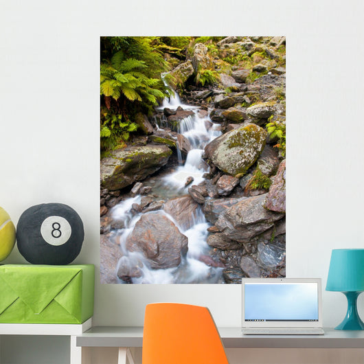 Waterfall Lush Rain Forest Wall Mural