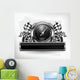 Racing Emblem Speedometer White