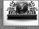 Racing Emblem Speedometer White