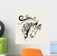 Horse head ornament Wall Decal