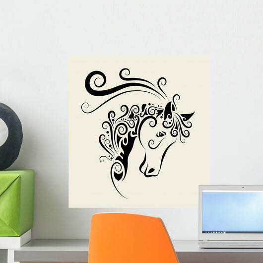 Horse head ornament Wall Decal