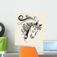 Horse head ornament Wall Decal