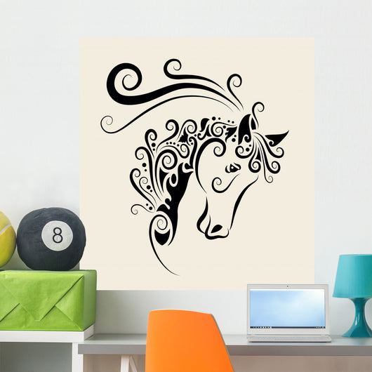Horse head ornament Wall Decal