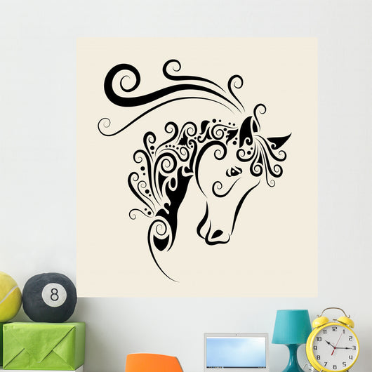 Horse head ornament Wall Decal