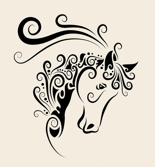 Horse head ornament Wall Decal