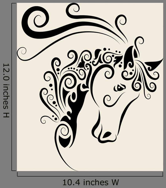 Horse head ornament Wall Decal