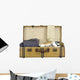 Old Vintage Suitcase Ski Wall Mural