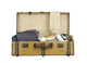 Old Vintage Suitcase Ski Wall Mural