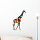 Giraffe in the African Ethnic Patterns Wall Decal