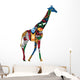 Giraffe in the African Ethnic Patterns Wall Decal