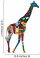 Giraffe in the African Ethnic Patterns Wall Decal
