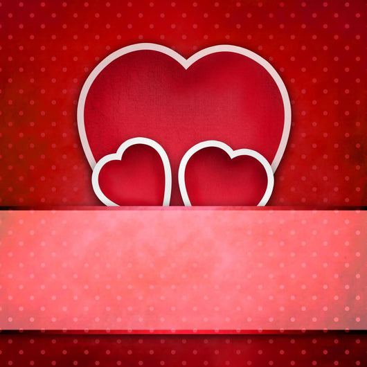 Valentine Three Hearts over Wall Mural