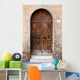 Wooden Door Brick Wall