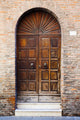 Wooden Door Brick Wall