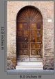 Wooden Door Brick Wall