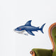 angry blue shark Wall Decal
