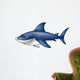 angry blue shark Wall Decal