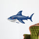 angry blue shark Wall Decal