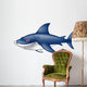 angry blue shark Wall Decal