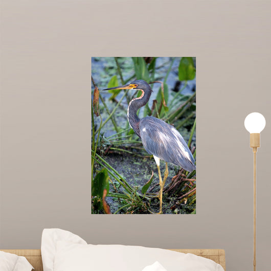 Blue Heron Wall Mural