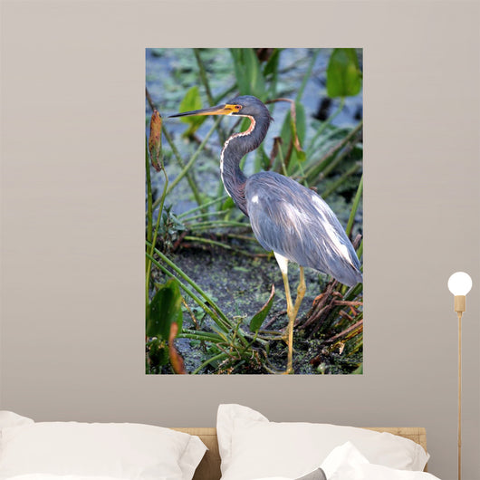 Blue Heron Wall Mural