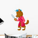 fox detective vector Wall Decal