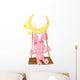 rabbit playing swing vector Wall Decal