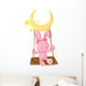 rabbit playing swing vector Wall Decal