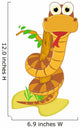 Illustration of Cute Snake Vector Wall Decal