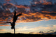 Silhouette Kid Doing One