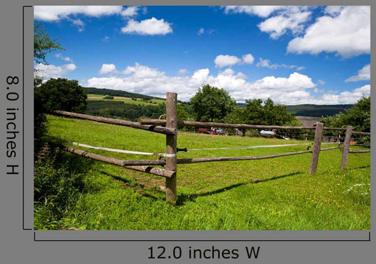 Wooden Fence Green Pasture