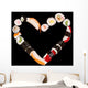 Heart Shape Sushi Wall Mural