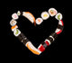 Heart Shape Sushi Wall Mural