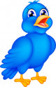 Happy Blue Bird Wall Decal