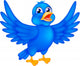 Happy Blue Bird Wall Decal