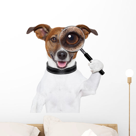 Dog with Magnifying Glass