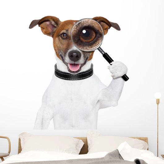 Dog with Magnifying Glass