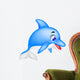 funny dolphin cartoon Wall Decal